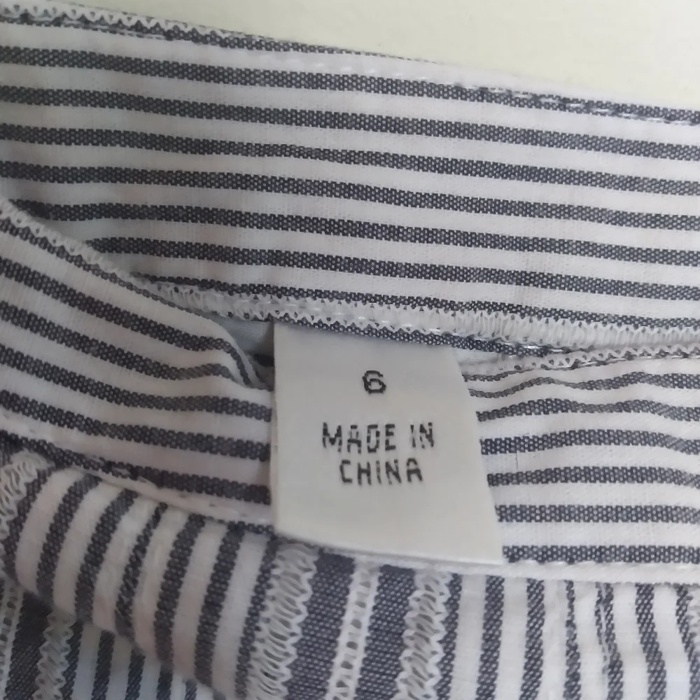 Talbots Vintage Striped Cotton A Line Knee Length Skirt Size 6 Petite